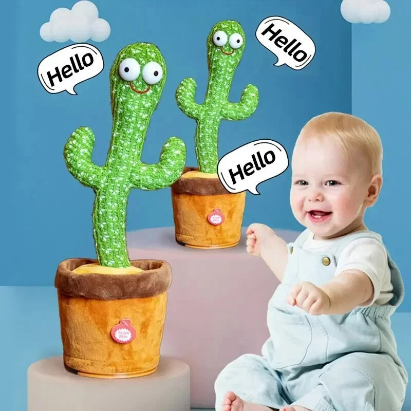 Dancing Cactus Toys Talking Interactive Dancing Sing Toy Mimicking Recording Repeating What You Say with 120Song Baby Adult Gift